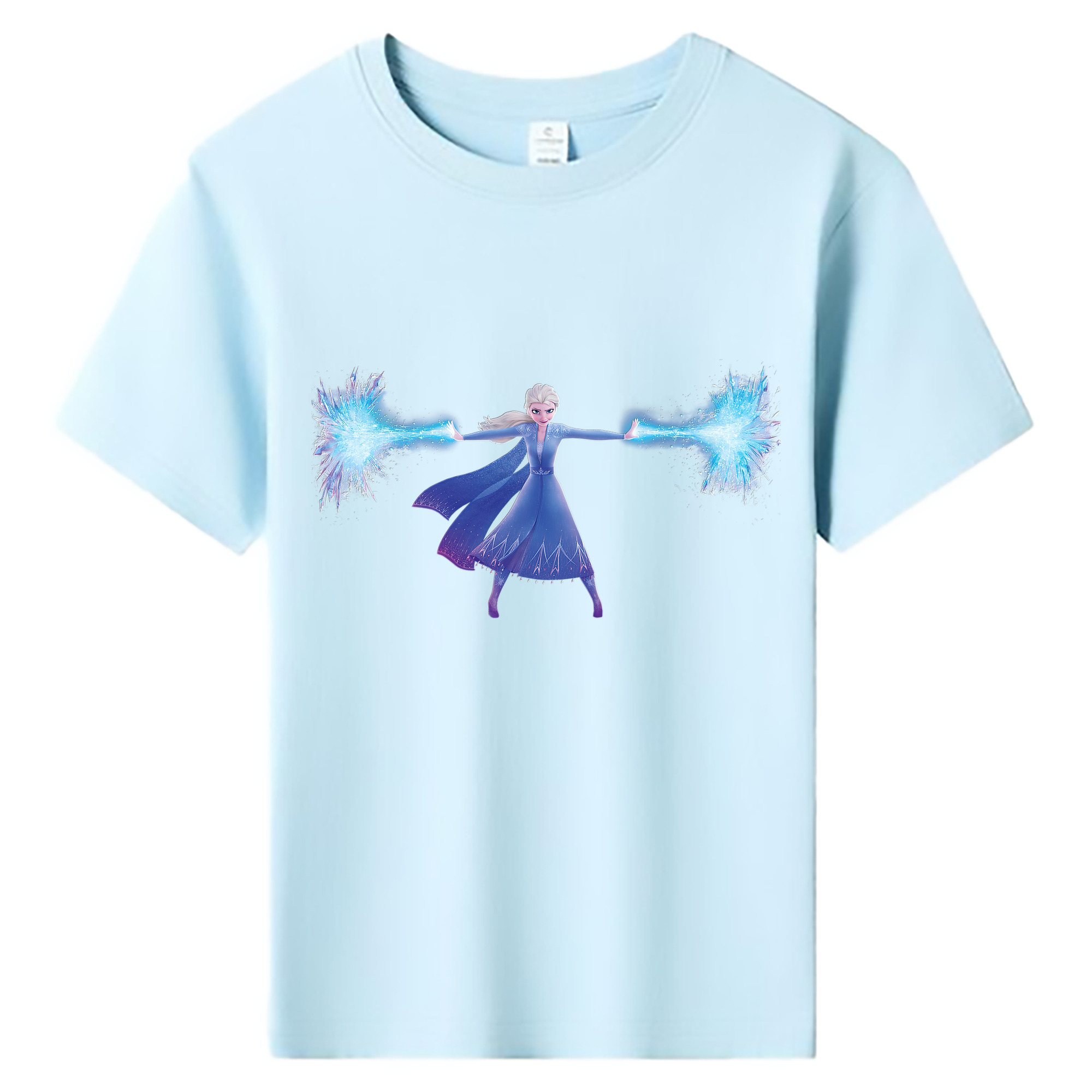（画像用） アナと雪の女王 アンナ エルサ Frozen Anna Elsa 綿100％キッズTシャツ（フロントプリント）